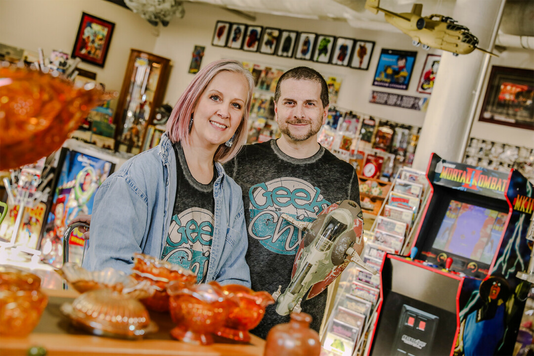 THE ONE WHERE THE GEEK GETS CHIC. Local duo Dawn and Tim Wells (pictured) meshed their individual passions together to form its expanding biz, Geek Chic.