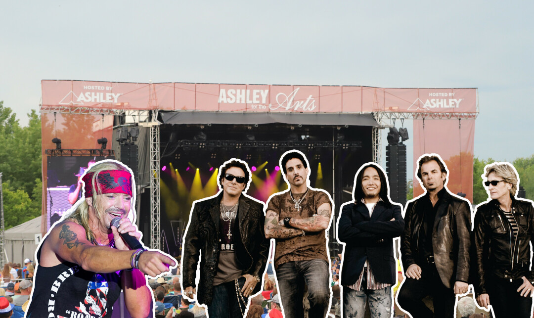 JOURNEY AHEAD. Ashley for the Arts has released over half of their lineup for the 2024 festival, which includes Journey and Brett Michaels. (Background photo by Ricci Wagner, artist photos via Facebook)