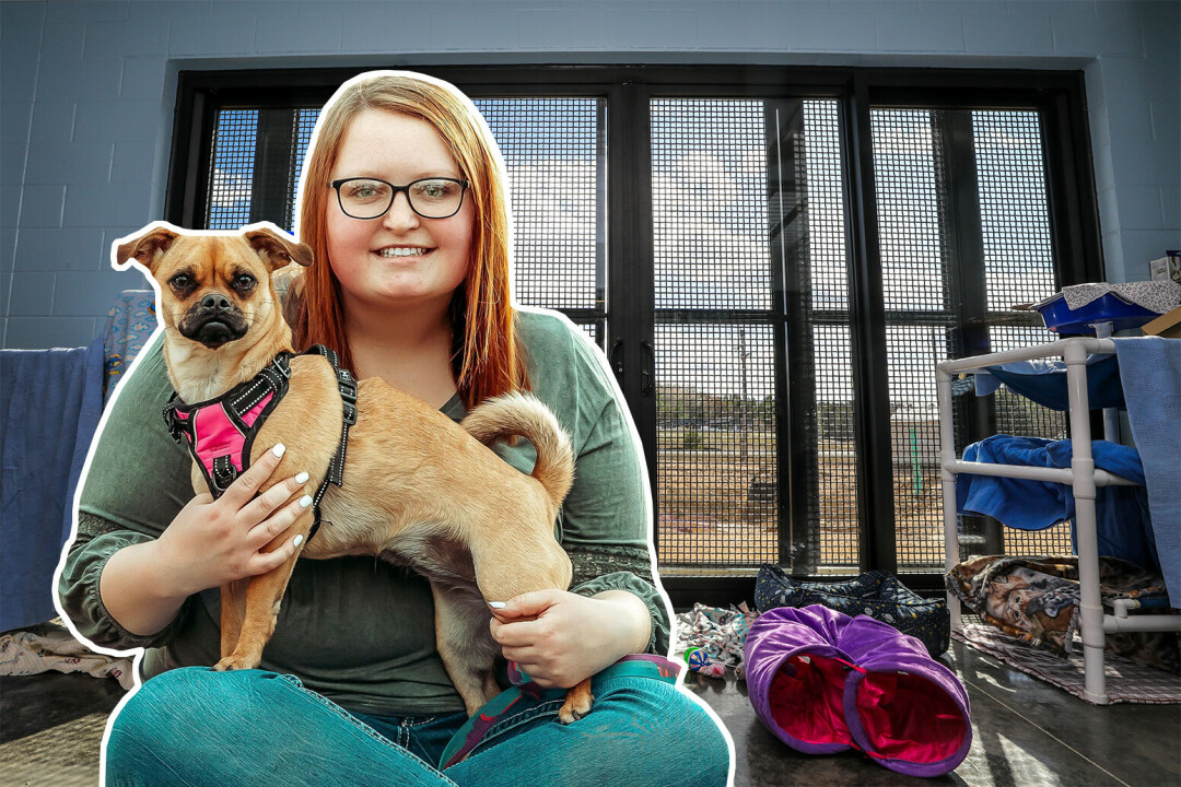 UPWARDS & ONWARDS. ECCHA announced Kayla Johnson as its newest Humane Officer in April. (Background photo by Andrea Paulseth, photo of Johnson was submitted)