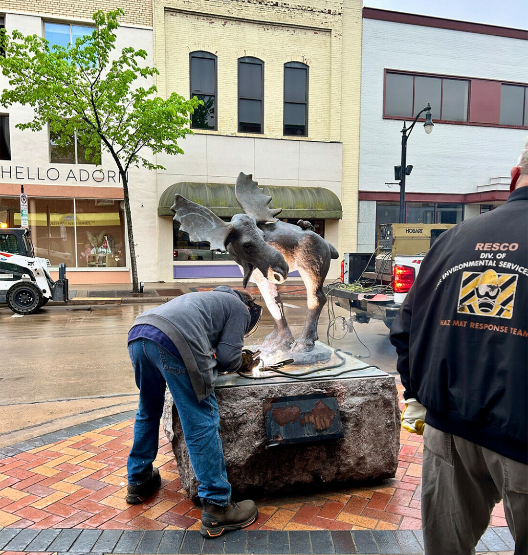 KEEP 'ER COMING. Visit Eau Claire announced over 40 sculptures part of the 2024-25 season began installation on May 16. (Photos via Facebook)