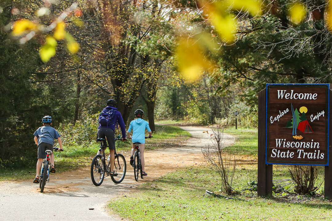 The Red Cedar State Trail near Menomonie, one of numerous free options open 