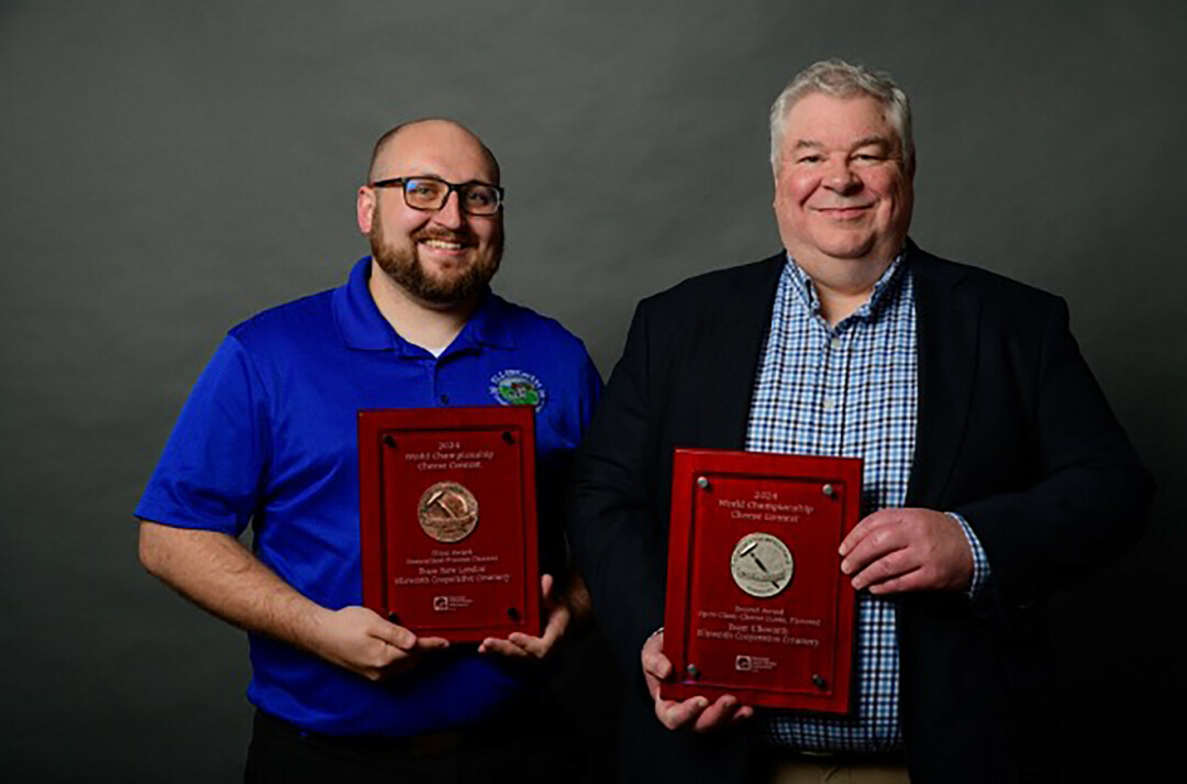 Nick Streble, assistant director of plant operations in New London, and Paul Bauer (right), CEO/Manager.