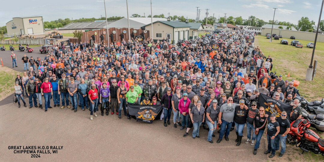 READY TO RIDE. Chippewa Falls hosted the annual Great Lakes H.O.G. Rally at the start of June. (Submitted photos)