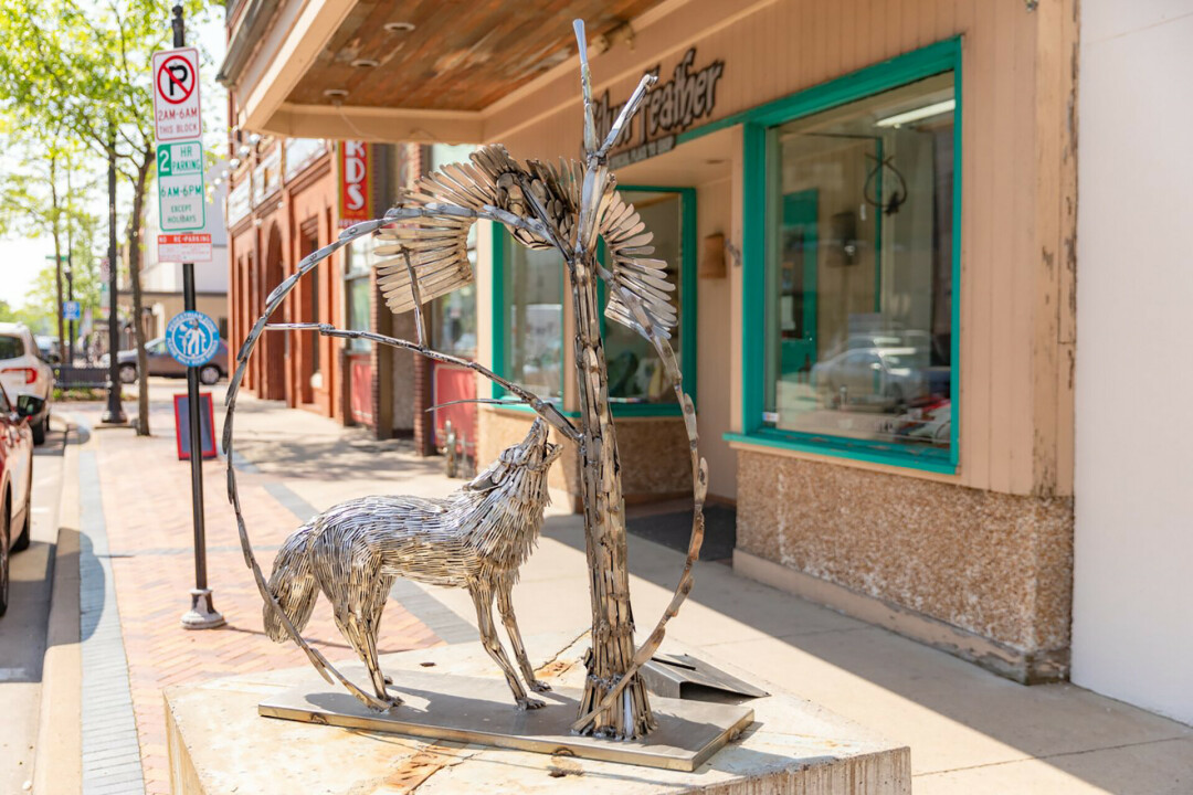 AND THE FAVORITE IS... Sculpture Tour Eau Claire has entered its 2024-25 season with more than 100 pieces part of this year's exhibition. (Pictured: Owling at the Moon by Gary Hovey & Jim Perrine)