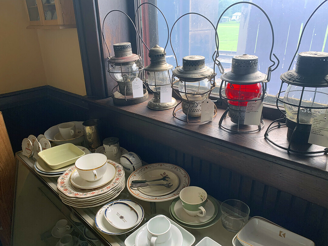 Inside the former depot is a massive collection of railroad memorabilia. (Photo by Tom Giffey)