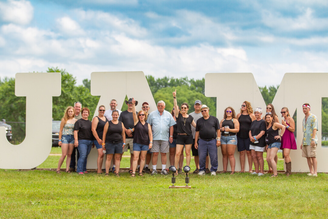 Fans pose during the 2019 Country Jam festival on the original Country Jam grounds. (Photo by Branden Nall)