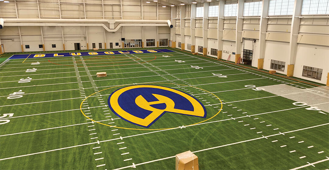 The John & Carolyn Sonnentag Fieldhouse, a full-sized indoor football practice field.