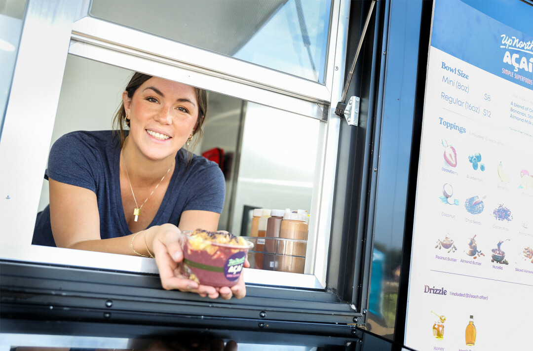 ACAI IN THE VALLEY. Up North Acai food truck makes fresh acai bowls topped with local honey and syrup.