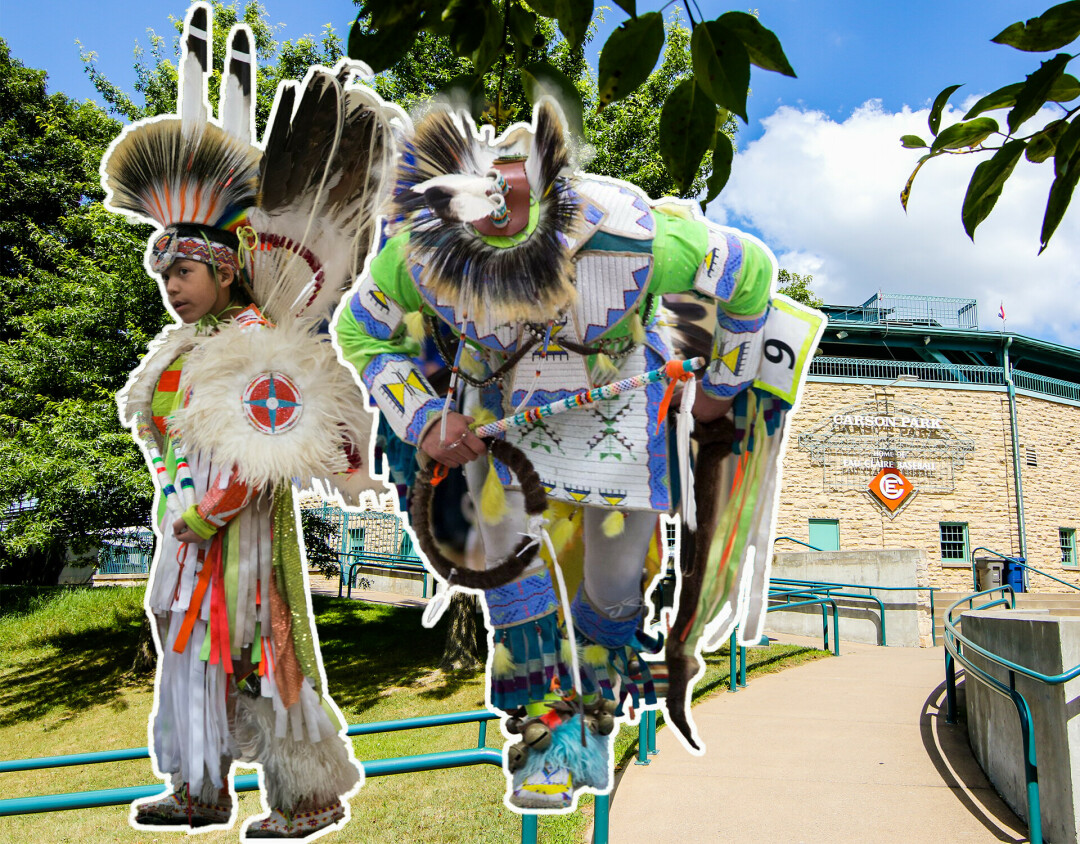 POWWOW FOR HEALING. The Gathering of the Waters Powwow is the first community powwow held in Eau Claire in years. Slated for Sept. 21 at Carson Park, it is free to attend and open to all. (Carson Park photo by Andrea Paulseth | Powwow photos via UW-Eau Claire)