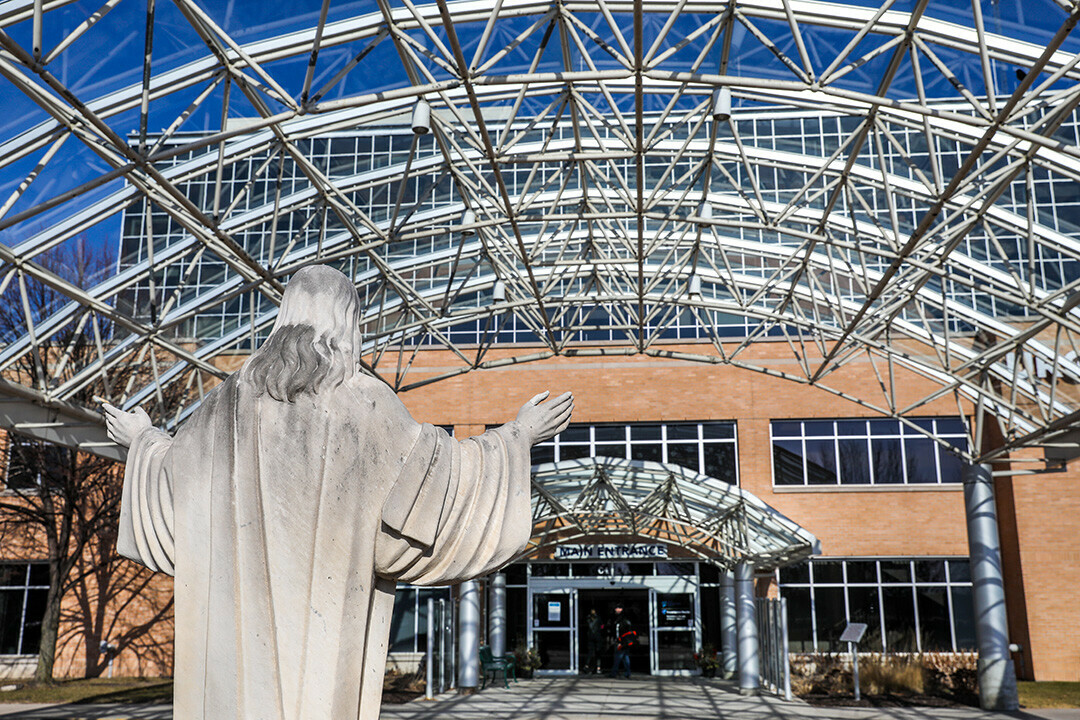 The former HSHS Sacred Heart Hospital in Eau Claire.