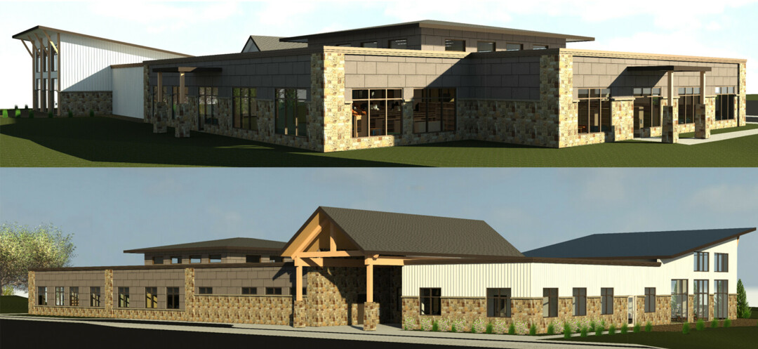 FUNDS FOR FALL CREEK LIBRARY. The nearly $8 million library project in the Village of Fall Creek is partially funded thanks to a Flexible Facilities Grant from the Wisconsin DOA. (Graphics from site plan)