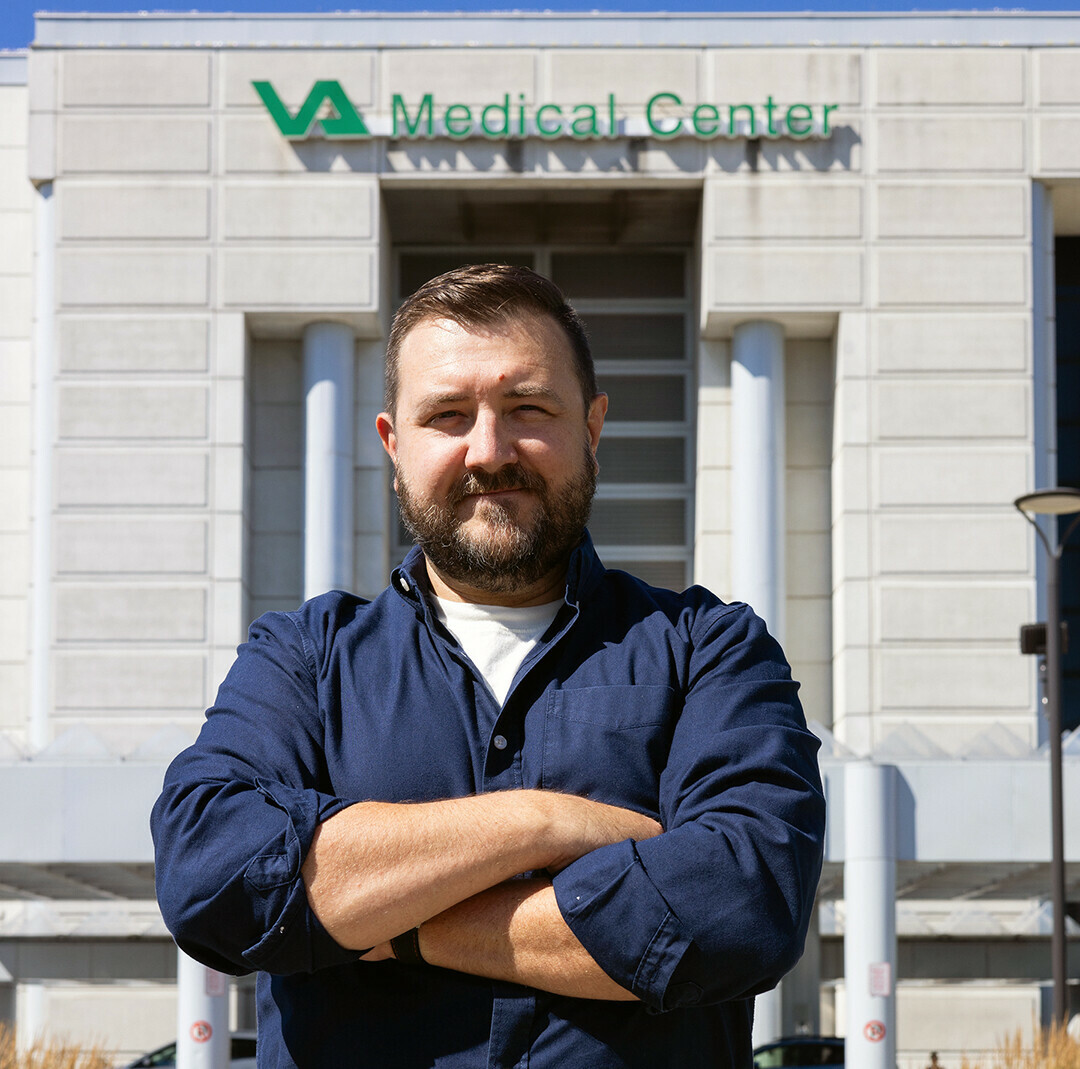 Drew Davis, a 2007 UW-Stout alum, is an adaptive technology specialist whose work helps disabled and sick veterans at the Minneapolis VA Medical Center. (Submitted photos)