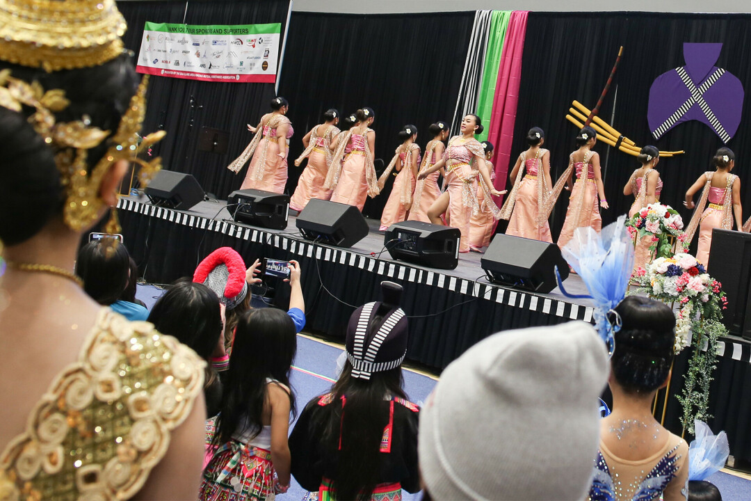 Local dancers at the Eau Claire Hmong New Year.