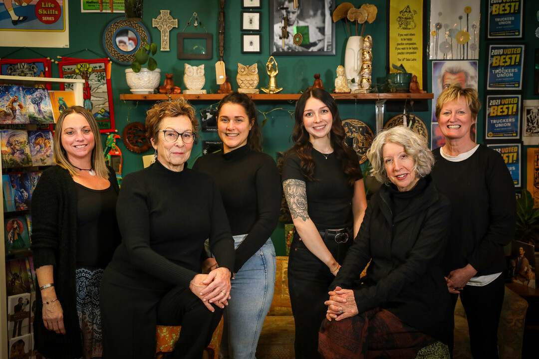 WOMEN OF WATER STREET. To get ahold of one small business owner during the holiday season can be tricky, let alone more than a dozen of them. There are many female entrepreneurs who call Water Street home who are not pictured here. Those who are pictured, left to right: Kristi Schmidt; Nancy Orth; Ariane Foster; Taylor Wicks; Mickey Judkins; and Sandy O'Connell.