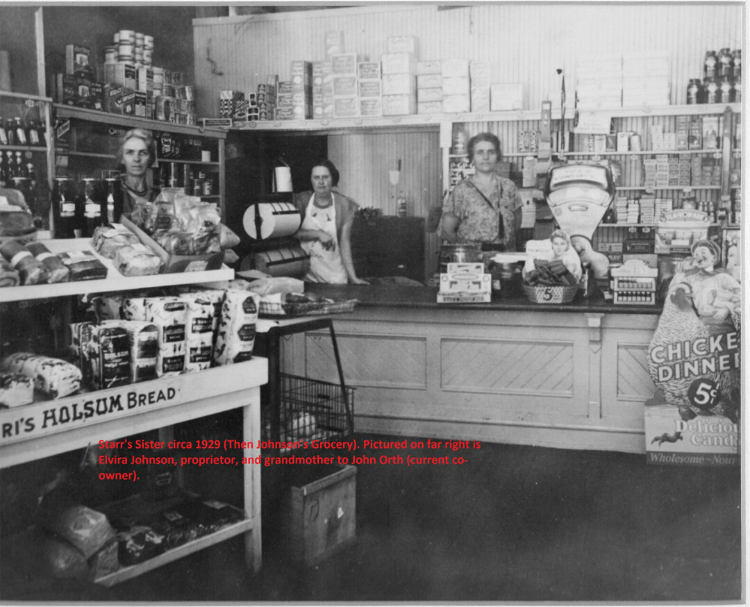 Starr's Sister Salon shared this photo on Facebook, back when the shop was Johnson's Grocery.