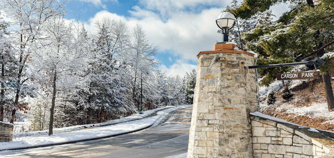 CHILL OUT. Eau Claire's beautiful Carson Park can be enjoyed during any season. (Photo via Visit Eau Claire)