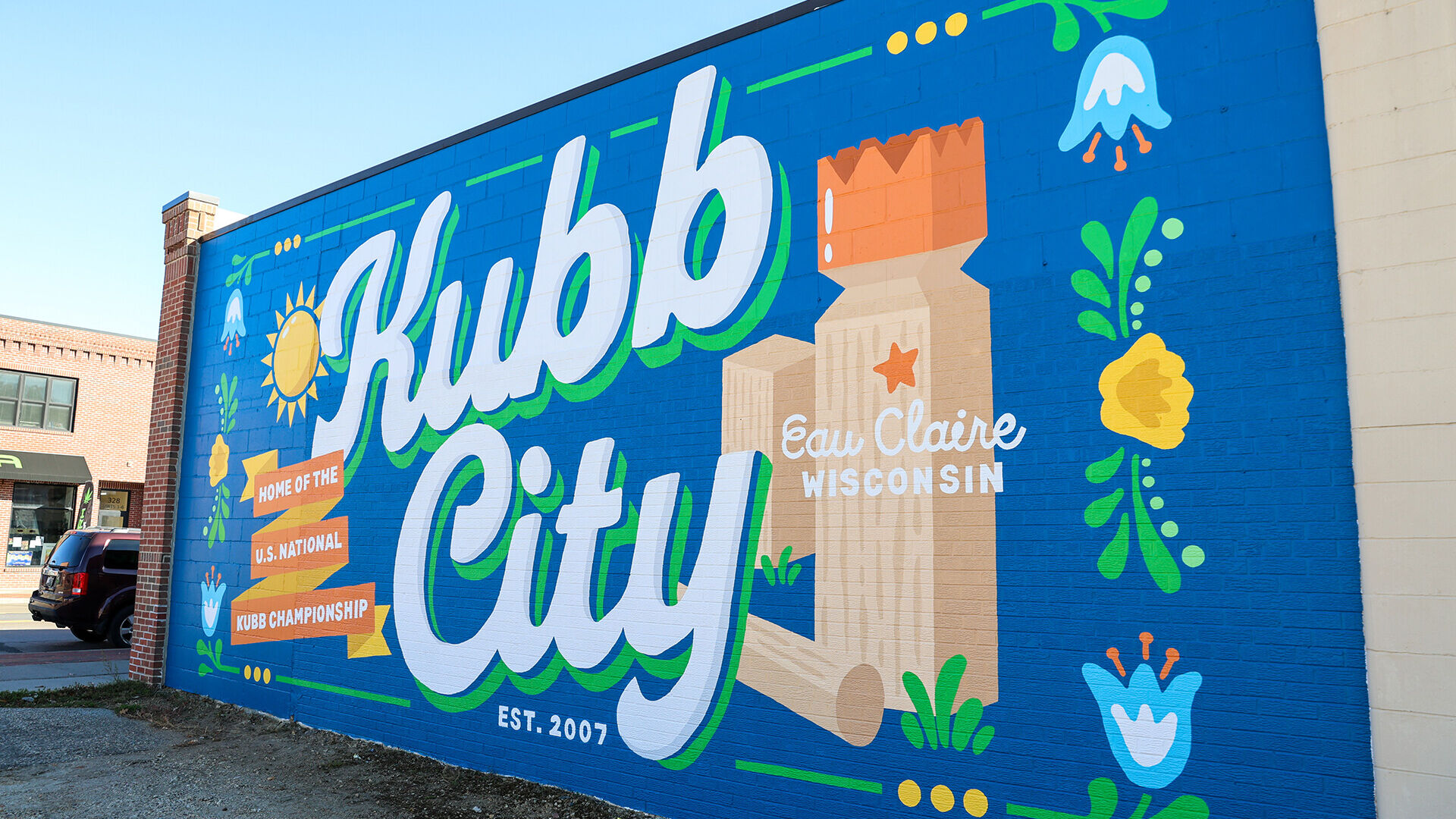 WELCOME TO KUBB CITY: Local Artist & Kubb Community Bring New Mural to Life