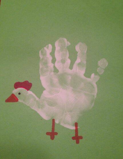 Handprint Chickens - Children's Museum of Eau Claire