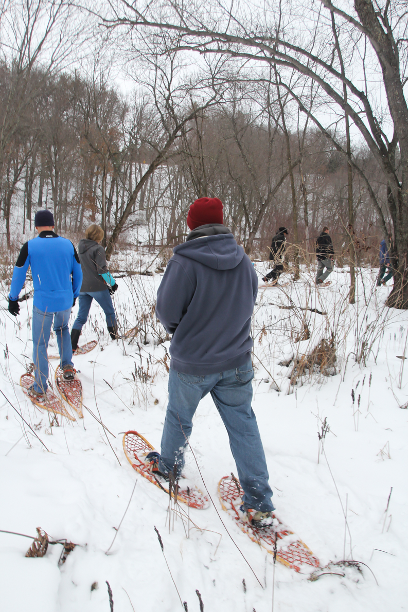 SNOW TREK. Snowy instruction was provided at Beaver Creek Reserve on Saturday, Jan. 17, where winter lovers were introduced to both snowshoeing and cross country skiing. Read up on snowshoeing on page 28.