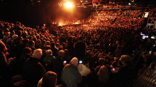 A recent rock-n-roll music concert in Eau Claire.