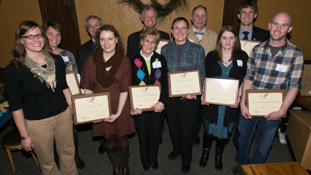 The smiling winners at DECI's annual awards banquet.