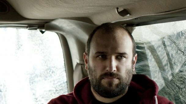 David Bazan, shown here in the backseat.