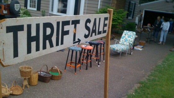 The Eastside Hill's neighborhood-wide thrift sale starts at 7pm today with close to 100 sales. Details below.