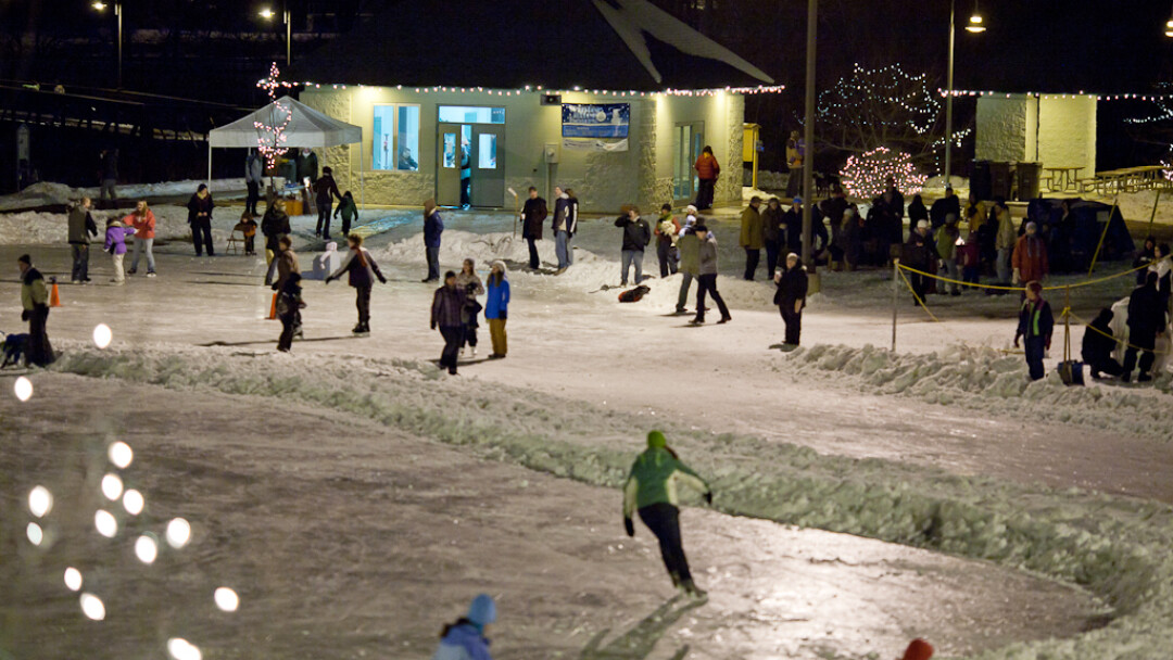 MAIN full horiz - Winter After Hours-4 Above: Eau Clairians, shown here being cold like it’s no big deal.
