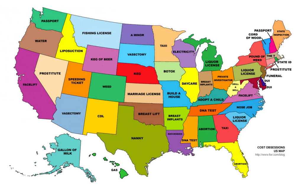 Weird Map: What goods and services people are Googling in...