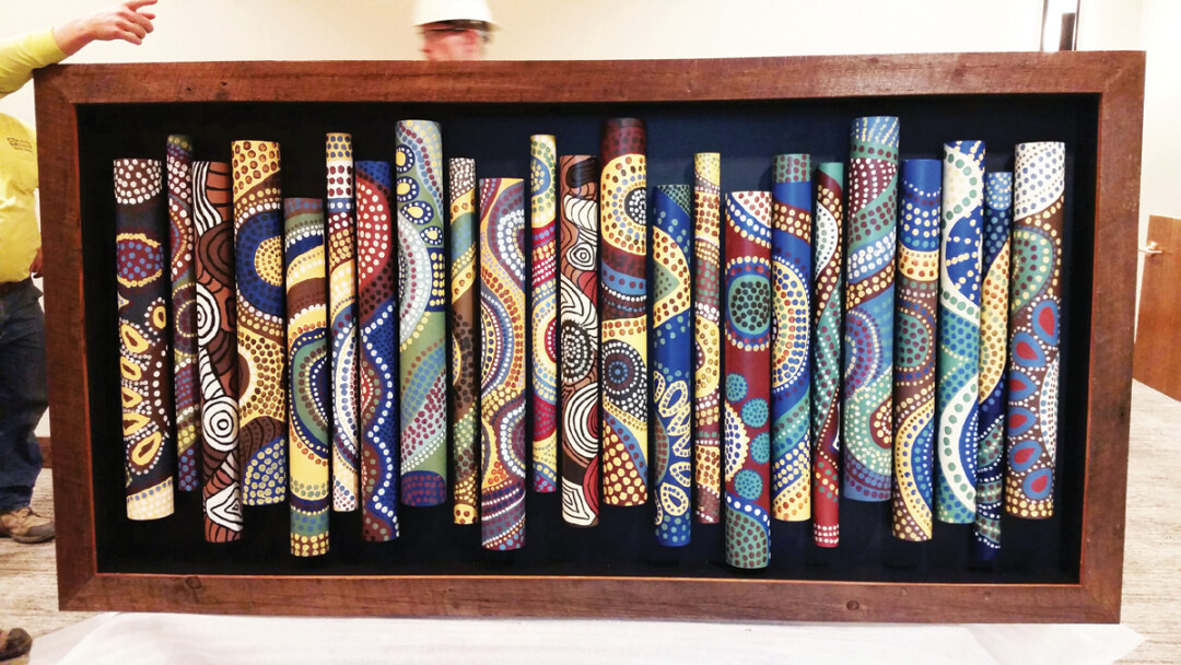 &ldquo;SISTER CITY STUDY&rdquo; &ndash; a piece put together by 24 kids from Eight different area schools &ndash; is a huge collaborative made in joyous horse designs&rsquo; junior art classes earlier this fall. The piece will go on display in the event center at the new lismore hotel in downtown eau claire.