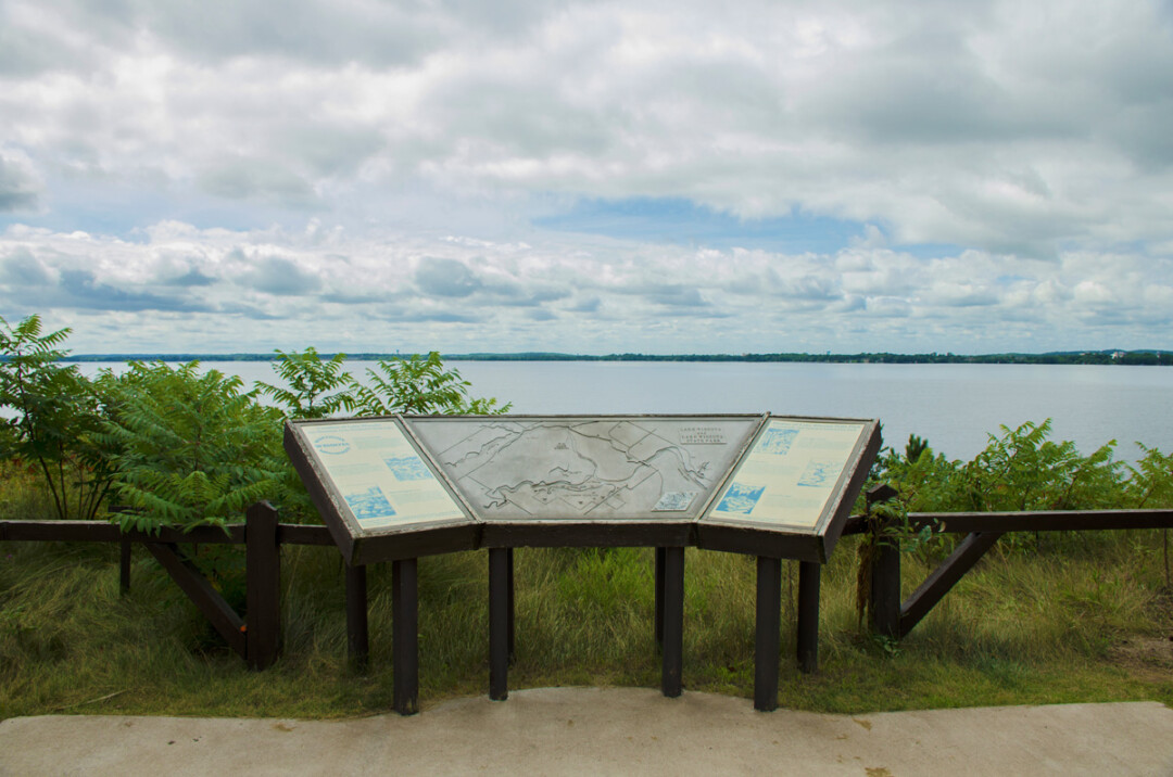 Lake Wissota (shown here with its plaque)
