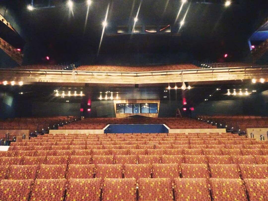 Newly installed seats inside the RCU Theater, the Pablo Center at the Confluence's large theater. (Image: Pablo Center)