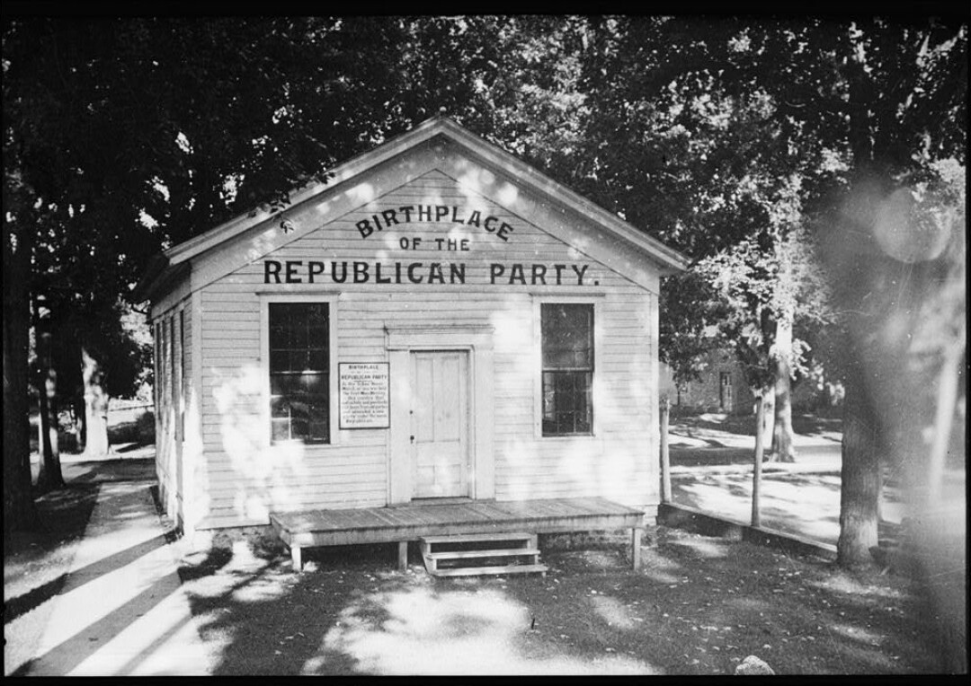 A schoolhouse in Ripon, WI was the birthplace of the Republican Party.