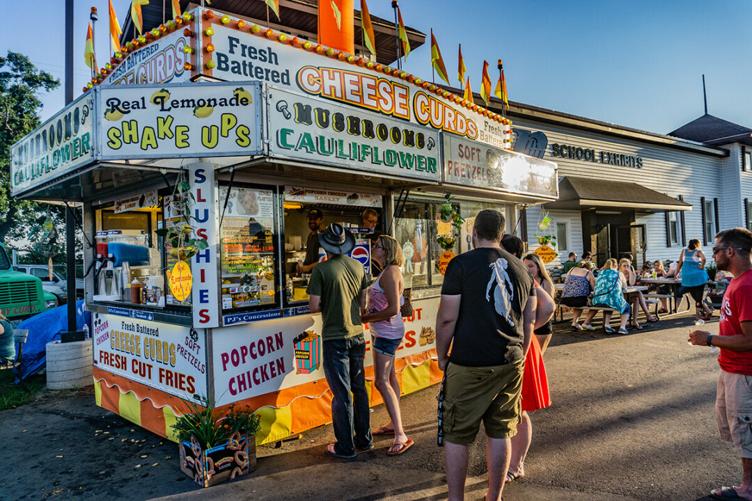 A food stand at the Northern Wisconsin State Fair in 2018.