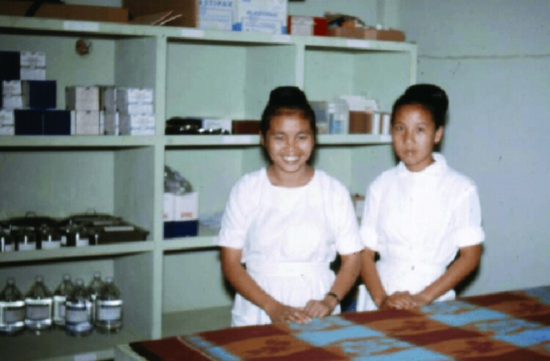 Choua Thao, left, a pioneering Hmong-American nurse and the subject of a student National History Day project.