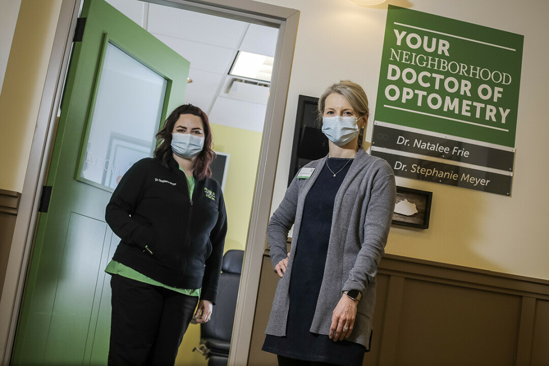 Dr. Stephanie Meyer, left, and Dr. Natalee Frie at Pearle Vision in Altoona.